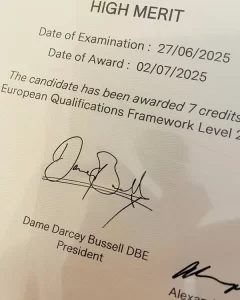 Royal Academy of Dance Exam Success 2025 - Merit certificate