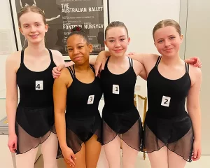Royal Academy of Dance Exam Success 2025 - Group photo of ballet students at the Royal School of Dance